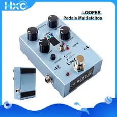 Pedais Multiefeitos Para Guitarra , Pedal Looper Com Sintonizador De Reverberação De Coro De Atraso Em Um