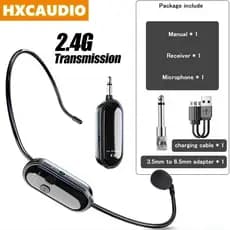 G03 2.4Ghz Microfone Sem Fio Montado Na Cabeça Fone De Ouvido Para Amplificador De Voz Alto-Falante Professor Ensino