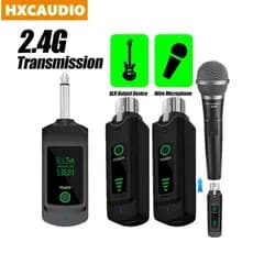K02 Sistema De Microfones Sem Fio XLR Receptor Transmissor De Áudio Misturador De Microfone Dinâmico