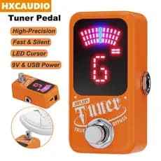 Pedal Afinador De Guitarra – True Bypass , Ajuste Ultrarrápido , Display LED , Design Compacto Para Guitarras Elétricas