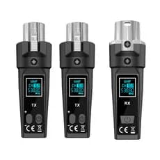 Sistema De Microfone Sem Fio XLR Profissional De 2.4GHz Transmissor E Receptor Para Guitarra Dinâmico Misturador
