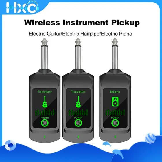 Sistema De Guitarra Eletrônica Sem Fio 2.4G Receptor Transmissor De Áudio Para Captador De Instrumento De Baixo Misturad
