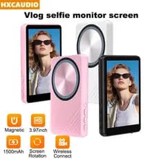 Tela Magnética Do Monitor De Selfie Vlog C91 Com Botão De Tiro Para iPhone Android Phone Live