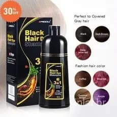 ♥       3 em 1 Shampoo para Coloração de Cabelo Ingredientes Naturais e Orgânicos Cor Sem Tintura Ervas Irritantes 500ml