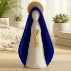 Escultura Nossa Senhora Aparecida Minimalista Decorativa 15cm