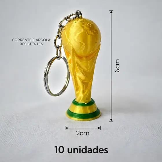 Chaveiros Taça da Copa do mundo 2026 Brinde World Cup 10uni/ 20uni/ 50uni