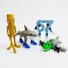 Tralalero Tralala Tubarão - Tung Tung Sahur -  Bombardino Crocodilo - Six Seven Meme Boneco articulado
