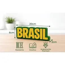 Letreiro Texturizado ou Liso Brasil Copa 2026