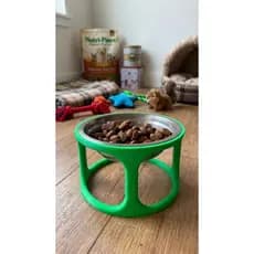 Comedouro + Tigela 18cm Inox Pet Gato, Cachorro Alimentador