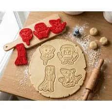Kit 4 Cortadores de Biscoito Infantil Brainrot MEME italiano