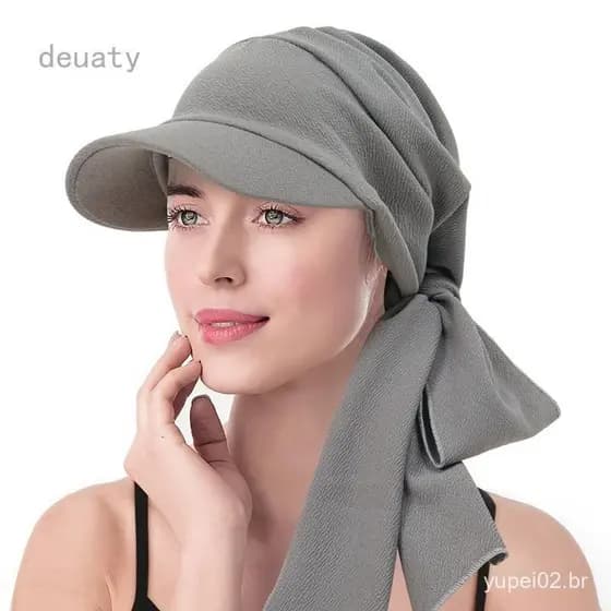 Deauty Feminino Lenço De Cabeça Turbante Chapéu Boné De Beisebol Envoltório Bonés Capa De Cabelo Cachecol Interno Hijab