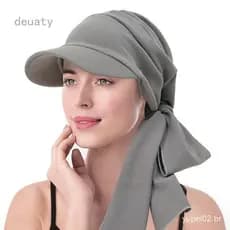Deauty Feminino Lenço De Cabeça Turbante Chapéu Boné De Beisebol Envoltório Bonés Capa De Cabelo Cachecol Interno Hijab