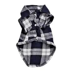 Bonito Cão De Estimação Filhote De Cachorro Xadrez Camisa Casaco Roupas Camiseta Superior Vestuário Tamanho XS Sml