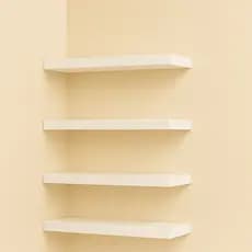4 Prateleira Branca Em MDF 40x10cm - Kit 4 Prateleiras Resistente