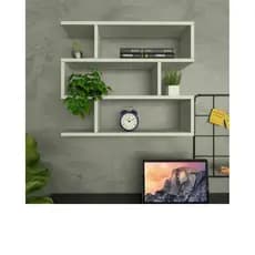 Nicho ZIG P15cm Minimalista Branco MDF Organizador Banheiro