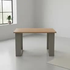 Mesa de Centro Amadeirada com Pés Cinza – Estilo Contemporâneo 60×45×35 | Novidade para Sala e Escritório Escritório