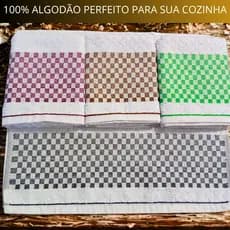 Kit Toalha de Prato Xadrez Atoalhada Premium Felpuda Sortido