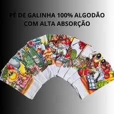Kit Pano de Prato Pé de Galinha Estampado Alta Absorção