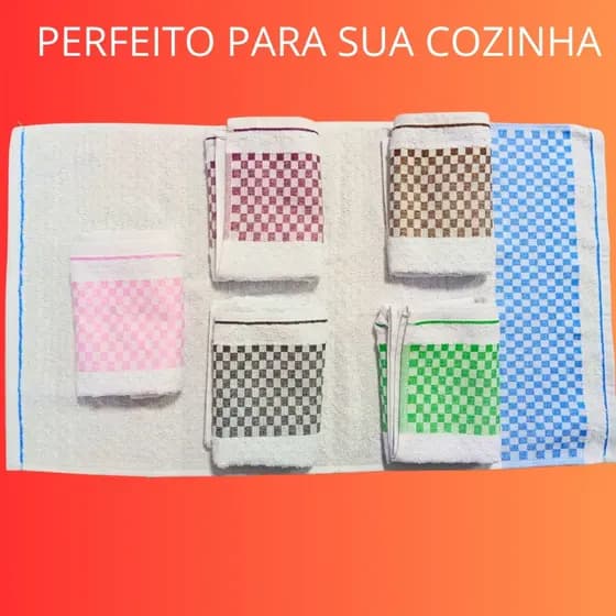 Kit Toalhas de Atoalhado Felpuda 42x70cm Alta Qualidade