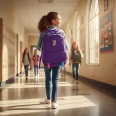 Elemoo Mochila Escolar Menina Juvenil Passeio com 2 Divisórias