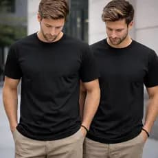 Kit 2 Camiseta Lisa Premium 100% Algodão Peruana