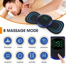 Mini Massageador Elétrico Cervical Portátil – EMS para Relaxamento Profundo