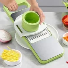 Fatiador Cortador Multifuncional – Ralador e Descascador para Frutas e Legumes na Cozinha