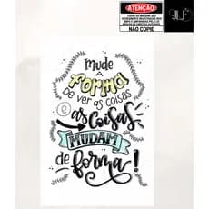 Quadro Decorativo 1 peça Tema Motivacional - Mude a forma de ver as coisas - Disponível  em diversas