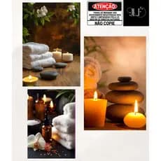 Quadros decorativos 3 Peças Tema Massoterapia - Massagem- Spa - Auto cuidado- Relax - Arte disponíve