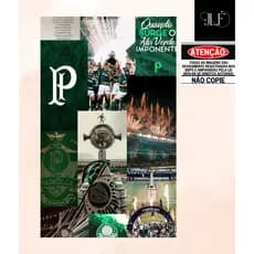 Quadros decorativos 1 peça Tema Futebol - Palmeirense - Verdão - Porco - Torcida - Arte disponível e