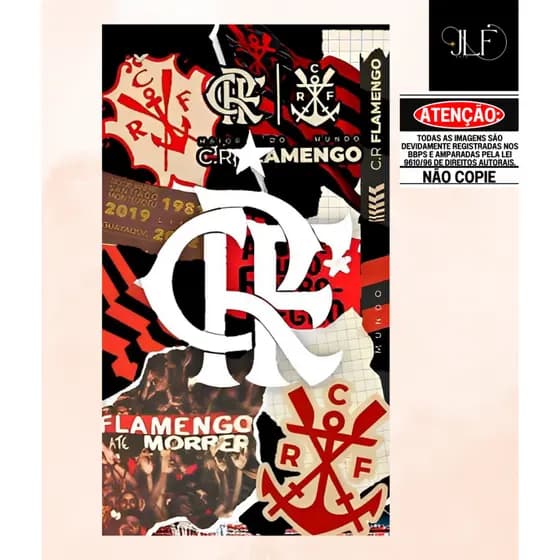 Quadros decorativos 1 peça Tema Futebol - Flamenguista - Torcida - Arte disponível em diversas opçõe