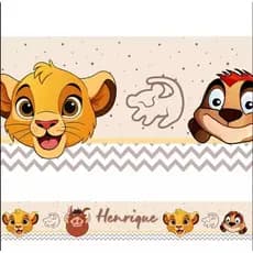 Faixas decorativas Personalizada com nome do seu filho - Tema Rei Leão - Timão e Pumba - Dispponível