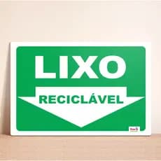 Quadro decorativo 1 peça Tema Lixo Reciclável - Aviso - Sinalização - diversas opções disponíveis pr
