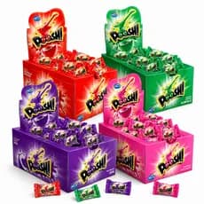 Kit C/4 Caixas de Chicletes Poosh Sabores Sortido Arcor Ideal Para Sacolinhas Surpresa