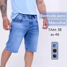 Bermuda Jeans Masculina Com Elastano Exclusiva 36 ao 46