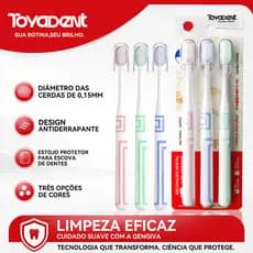 TOYADENT Escova de Dentes Com Cerdas Macias, Para Uso Doméstico/Viagens - 3 unidades