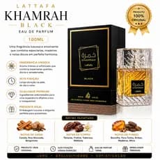 Perfume Árabe Luxuoso Khamrah Black Unissex Original 100 ml