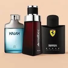 Kit 3 Perfumes Masculinos Ferrari + Malbec + Kaiak | Fragrâncias Importadas Marcantes Homem