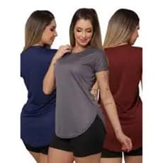 Blusas Oval Dry Fit Feminina } Fitness Academia Veste Leggins Regata Tapa Bumbum Tule  Camiseta Top Treino Camisão Fit
