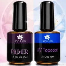 Primer e top coat 15 ml Preparadores Alongamento Unha gel fibra Manicure