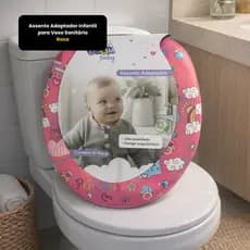 Assento Adaptador Infantil para Vaso Sanitário - Rosa/Azul - Conforto e Segurança no Desfralde!