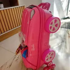 Mala Rosa Infantil Barbie 3D Rodinhas Viagem Aventura Menina