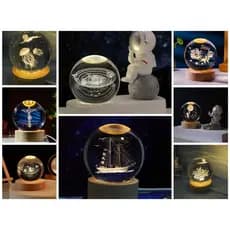 25 tiposde luminárias de mesacom bolade cristal, incluindo astronauta, sacerdote sagrado, Pégaso,etc