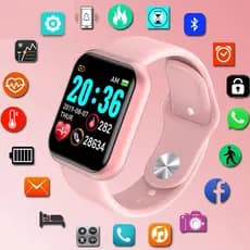 Smartwatch D20 - Relógio Inteligente y68 Esportivo Bluetooth Android/iOS - Com foto Na Tela