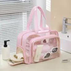 Necessaire de Viagem Grande Impermeável com Separação Seco/Molhado e Porta Chinelos