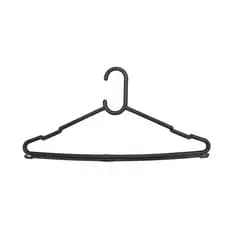 KIT 20 Cabide de Roupa Preto Adulto de plástico