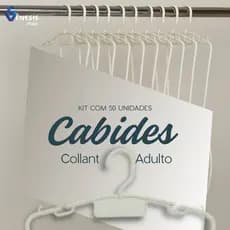 Kit 50 Cabide Silhueta Collant Adulto Branco Para Lojas Roupas Fitness Academia Moda Praia