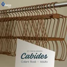 Kit 50 Cabides Collant Silhueta Rose Adulto Closet Arara Lojas Guarda Roupa Conjuntos Praia