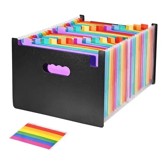 Organizador A4 De Pasta De Arquivos Com 25 Bolsos De Expansã