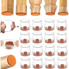 Kit 24 Peças De Protetor Silicone Para Os Pés Da Cadeira E Mesa